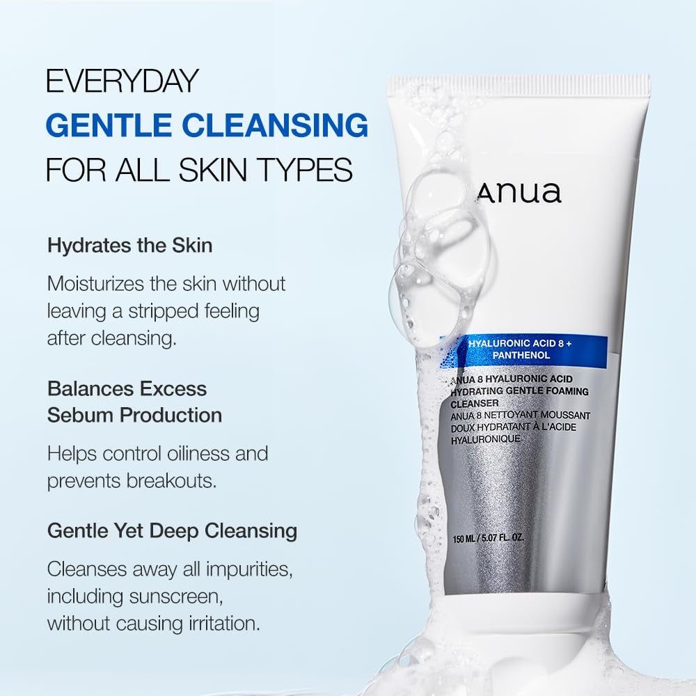 Anua - 8 Hyaluronic Acid Moisturizing Gentle Foam Cleanser